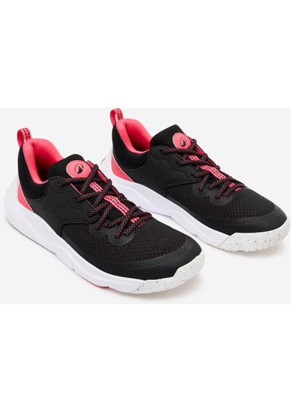 Çocuk Bağcıklı Spor Ayakkabı - Siyah/Pembe - Playful Fast