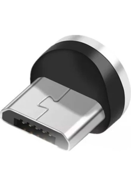 Yuvarlak Manyetik Mıknatıslı Şarj Kablosu Ucu Micro USB-AL4634