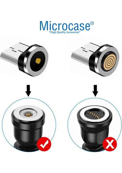Yuvarlak Manyetik Mıknatıslı Şarj Kablosu Ucu Micro USB-AL4634