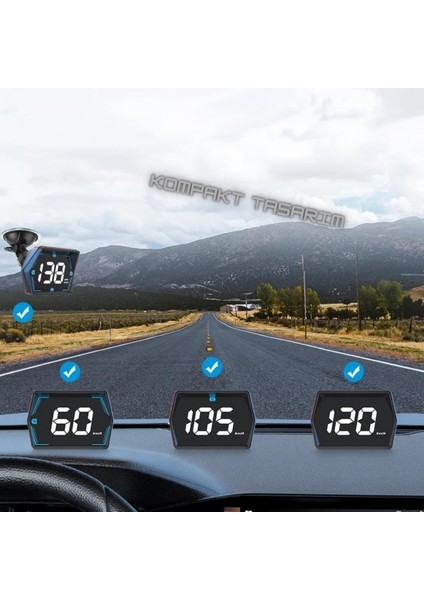 Her Marka ve Model Araca Uygun G20 Hud ile Hız ve Pusula Gözünüzün Önünde indirimleri