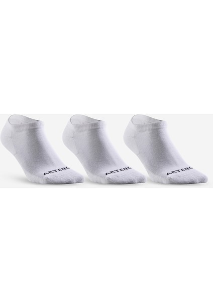 Artengo Tenis Çorabı - Kısa Konçlu - 3 Çift - Beyaz - RS100