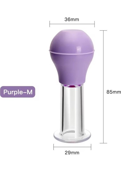 Silikon Vakumlu Abs Plastik Yüz Masaj Kupası 4'Lü Set Mor Renk modelleri