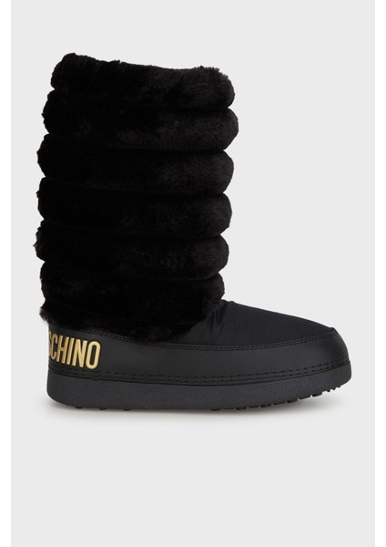 Logolu Yumuşak Dokulu Kapitone Detaylı Bayan Kar Botu - JA24312G0LISH000