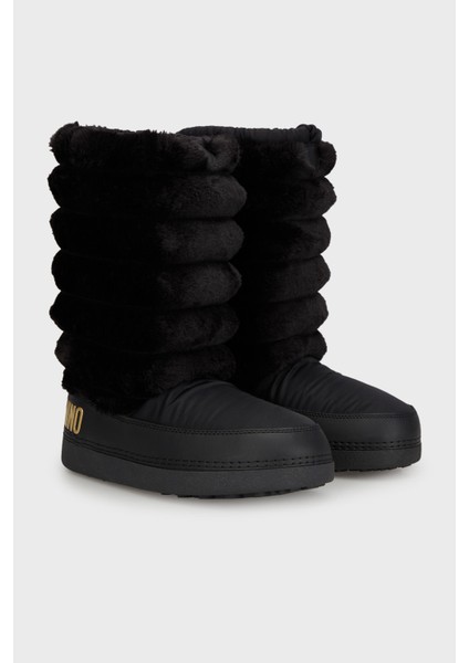 Logolu Yumuşak Dokulu Kapitone Detaylı Bayan Kar Botu - JA24312G0LISH000 fiyatları