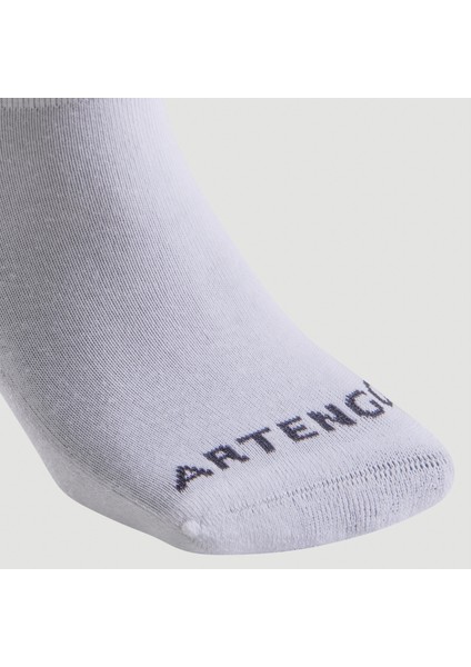 Artengo Tenis Çorabı - Kısa Konçlu - 3 Çift - Beyaz - RS100