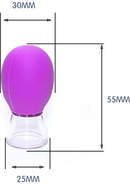 Mini Silikon Vakumlu Mika Yüz Masaj Kupası 4'Lü Set Mavi-Mor Renk fiyatları