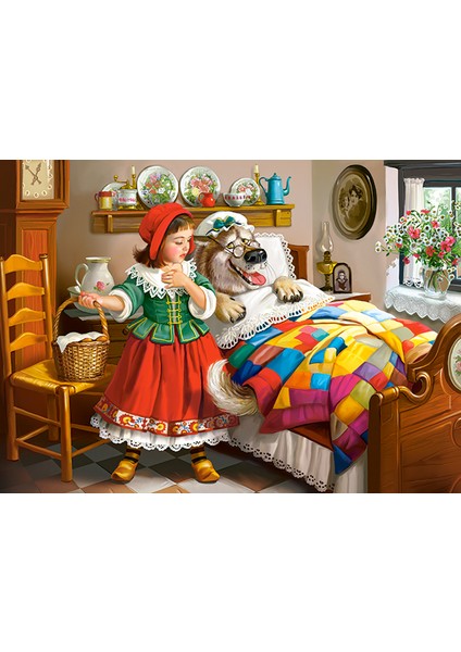 120 Parça Kırmızı Başlıklı Kız Çocuk Puzzle