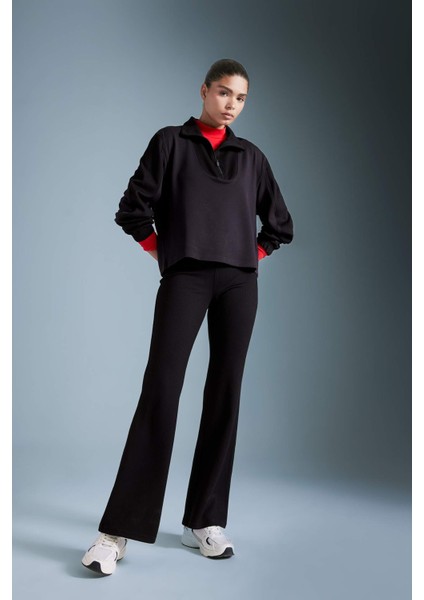 Fit Flare Fit İspanyol Paça Standart Boy Modal Pantolon D0389AX24AU