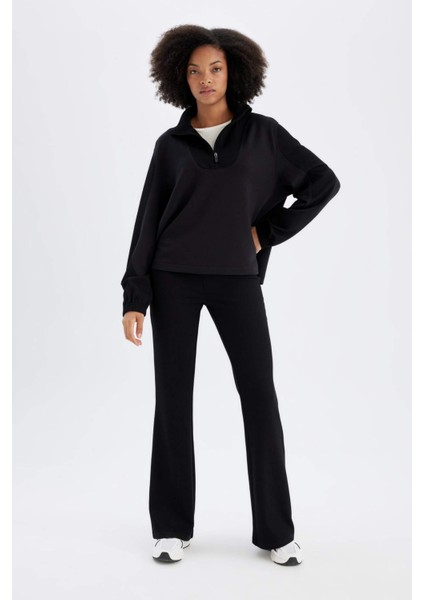 Fit Flare Fit İspanyol Paça Standart Boy Modal Pantolon D0389AX24AU