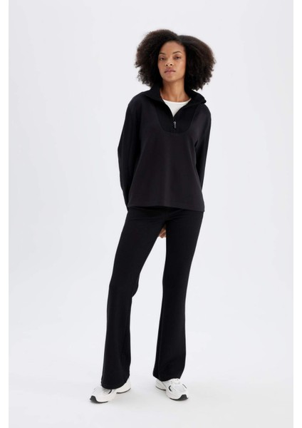 Fit Flare Fit İspanyol Paça Standart Boy Modal Pantolon D0389AX24AU