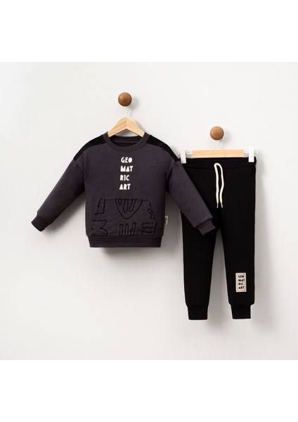 Geometrik Art Baskı Desenli Takım