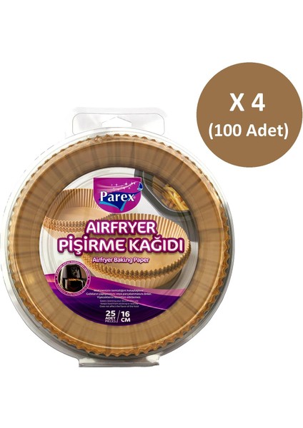 Aırfryer Pişirme Kağıdı Hijyen Ambalajlı 4*25