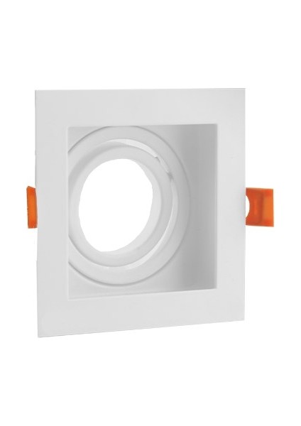 GU10 Dekoratif Kare Metal Kasa - Siyah