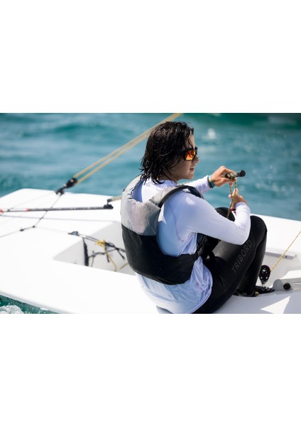 Tribord Yüzme Yardımcısı Yelek - Siyah - 50 Newton - Club Beden 40-60 kg