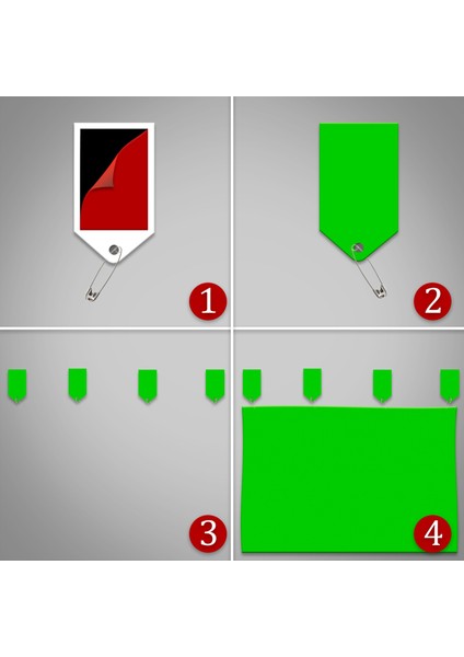 Chromakey- Screen Yeşil Fon Perde(1.5 X 2 M)