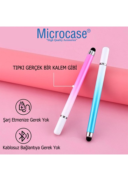 Universal Telefon Tablet Için 2in1 Disk Uçlu Stylus Dokunmatik Çizim KALEMI-AL4765