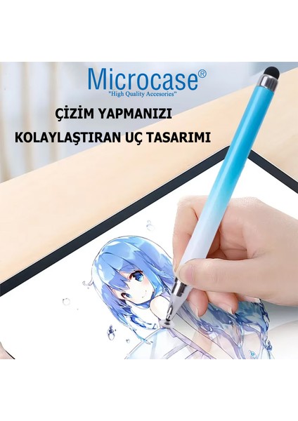 Universal Telefon Tablet Için 2in1 Disk Uçlu Stylus Dokunmatik Çizim KALEMI-AL4765