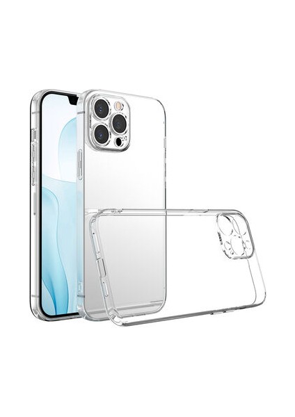 iPhone 13 Pro Max Kılıf Kamera Korumalı Şeffaf Onyx Tpu Süper Silikon Kapak