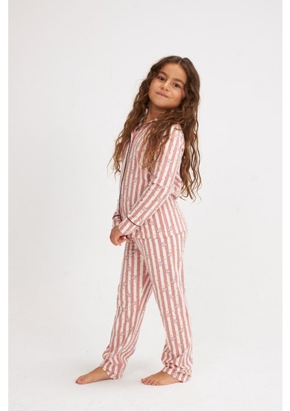 L40310G Rabbit Kız Çocuk Pijama Takımı