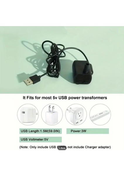 Kediler Için USB ile Çalışan Su Çeşmesi 1.5 Lt