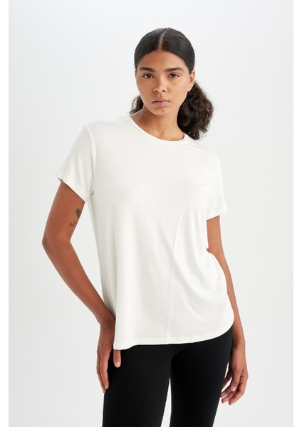 Fit Standart Fit Bisiklet Yaka Sporcu Basic Düz Kısa Kollu Tişört D1904AX24AU modelleri