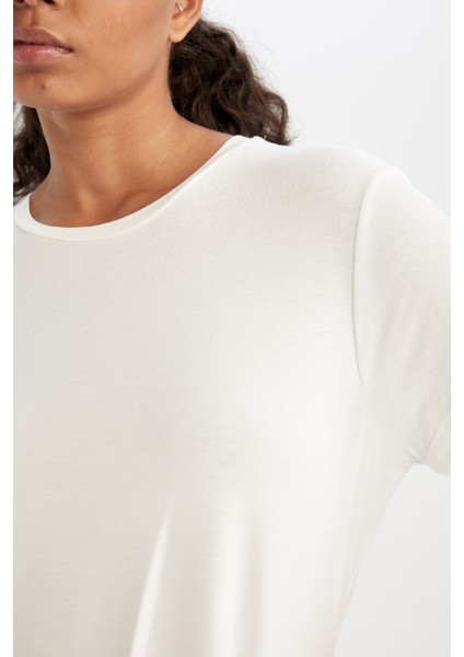 Fit Standart Fit Bisiklet Yaka Sporcu Basic Düz Kısa Kollu Tişört D1904AX24AU