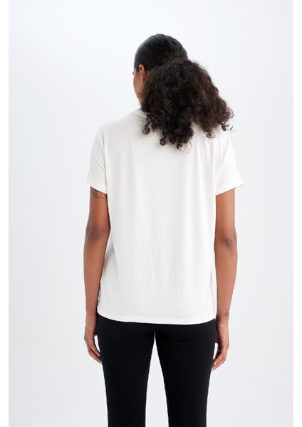 Fit Standart Fit Bisiklet Yaka Sporcu Basic Düz Kısa Kollu Tişört D1904AX24AU