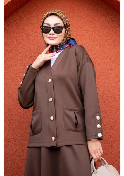 Hırka Etek Modal Dalgıç Takım-Bej fiyatları