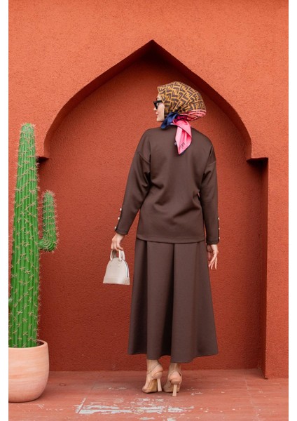 Hırka Etek Modal Dalgıç Takım-Bej fırsatları