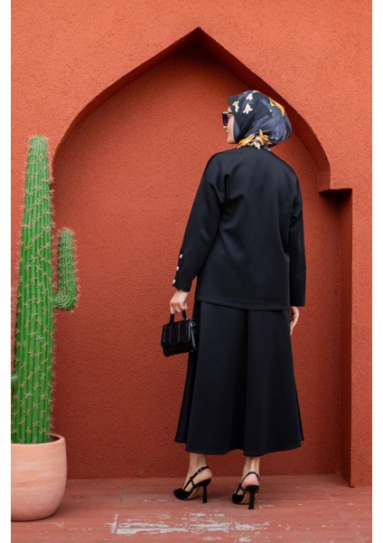 Hırka Etek Modal Dalgıç Takım-Bej modelleri