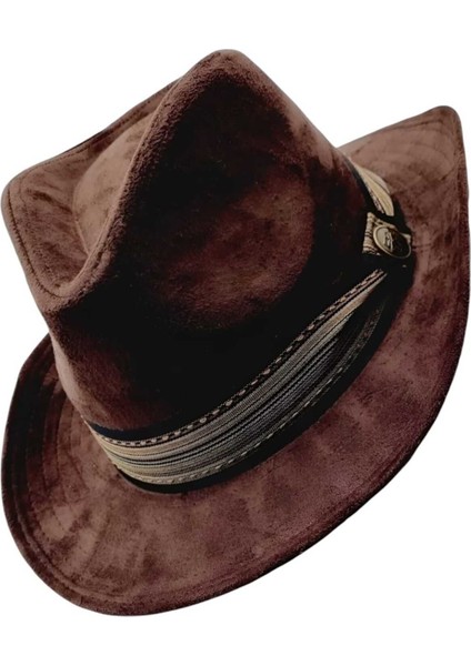 Unisex Nubuk Kovboy Fötr Şapka fırsatları