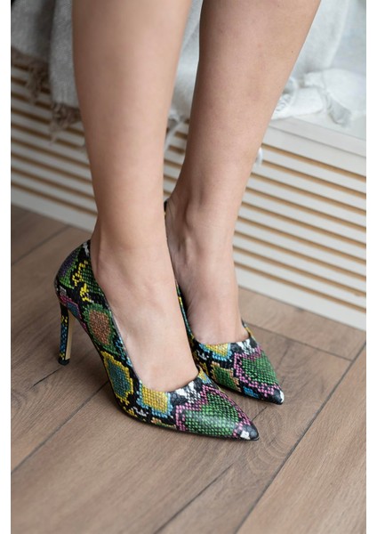 Özel Seri Klasik Stiletto Gökkuşağı Yılan