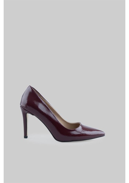 Özel Seri Klasik Stiletto Bordo Kırışık modelleri