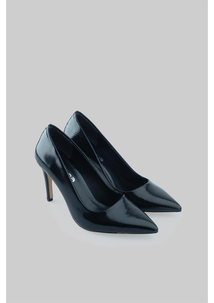 Özel Seri Klasik Stiletto Siyah Kırışık