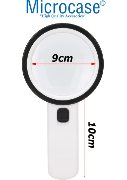 90MM 30X Hd 12 LED Işık Aydınlatmalı El Tipi Büyüteç -AL4610 fiyatları