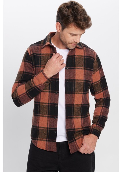 Erkek Slim Fit Dar Kesim Oduncu Kareli Kışlık Gömlek fiyatları