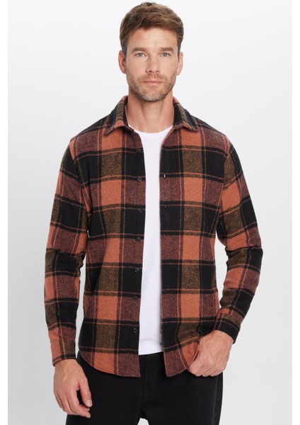 Erkek Slim Fit Dar Kesim Oduncu Kareli Kışlık Gömlek indirimleri