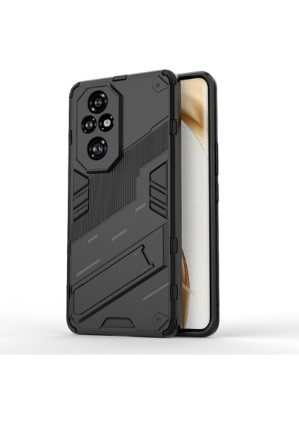 Honor 200 Pro Matrix Serisi Armor Standlı Perfect Koruma Kılıf - Siyah AL3416