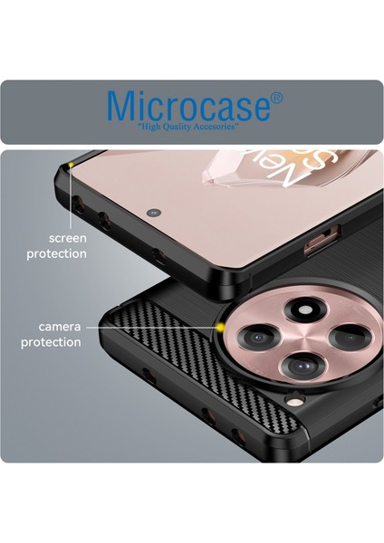 Oneplus 12R / Oneplus Ace 3 Brushed Carbon Fiber Silikon Kılıf - Siyah AL3332 fiyatları