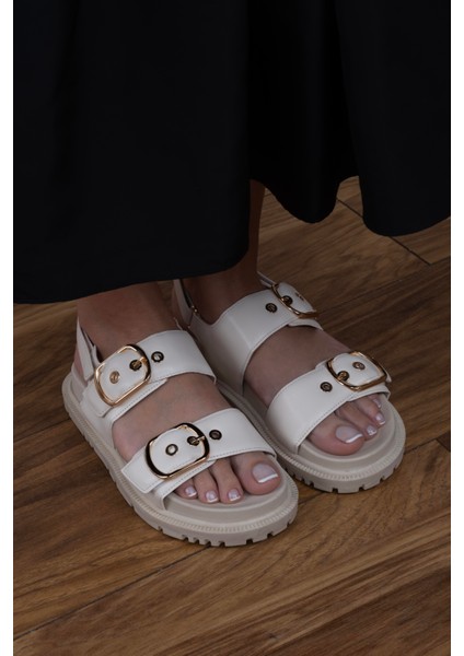 Kemer Detaylı Sandalet Bej fiyatları