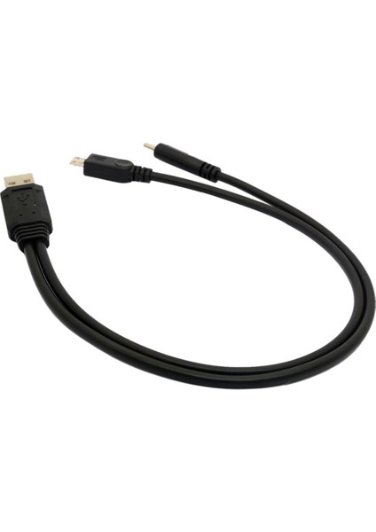USB 2.0 1 Sürükle 2 Mikro-Usb Tip C Çoklu Şarj Kablosu (Yurt Dışından)