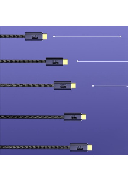 USB 4 Thunderbolt 3 Kablosu Pd 100W 5A Hızlı Şarj Veri Kablosu 2m (Yurt Dışından)