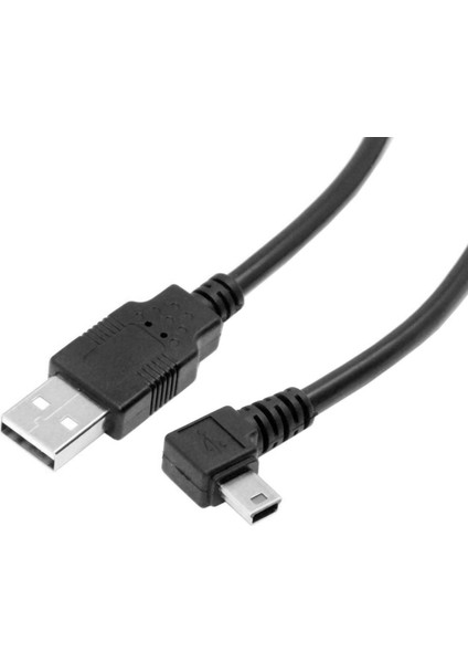 3x 1.8m 5pin 90 Derece Sol Açılı USB 2.0 Erkek Kablo Siyah Renk (Yurt Dışından) fırsatları