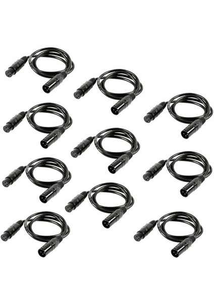 10 Adet 3 Pinli Sinyal Xlr Bağlantısı Kararlı Veri Iletim Kablosu (Yurt Dışından)