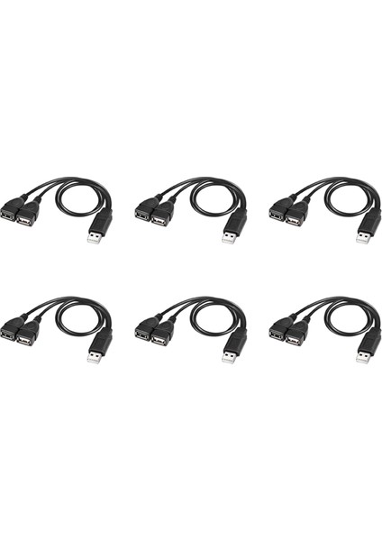USB 2.0 A Erkek - Çift USB Dişi Jak Y Ayırıcı Şarj Kablosu (Yurt Dışından)
