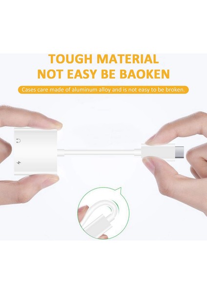 Huawei Samsung Xiaomi Için 2in1 Çift Tip C Kulaklık Adaptörü Ayırıcı (Yurt Dışından) indirimleri