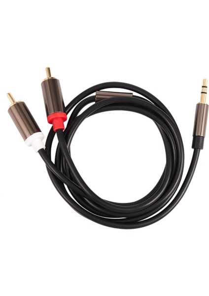 Jack 3,5 mm - 2 Rca Ses Kablosu Erkek - Erkek Rca Adaptörü 1 M (Yurt Dışından)