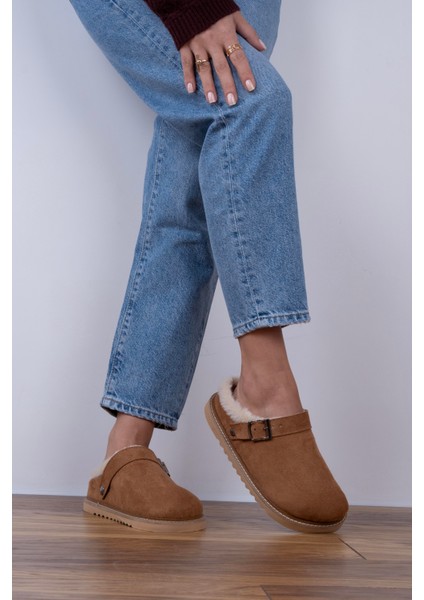 Içi Kürklü Kemer Detaylı Sabo Taba Süet fırsatları