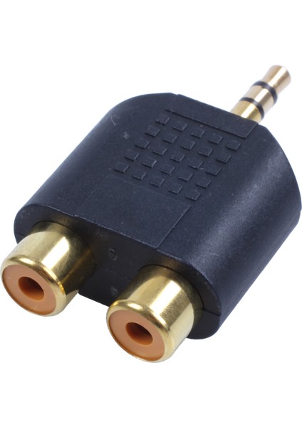 Jack To 2 Rca Adaptör Y Splitter Stereo Erkek 2x Dişi Altın Mini (Yurt Dışından)