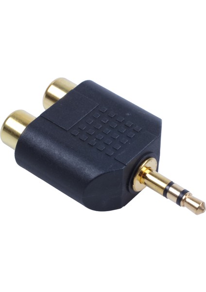 Jack To 2 Rca Adaptör Y Splitter Stereo Erkek 2x Dişi Altın Mini (Yurt Dışından)